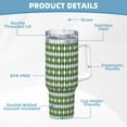 thumbnail image 5 of KLL Light Green Squares Print 40oz Stainless Steel Insulated Car Cup Coffee Mug with Spillproof Lid - Keep Your Drink Hot or Cold on the Go, 5 of 8