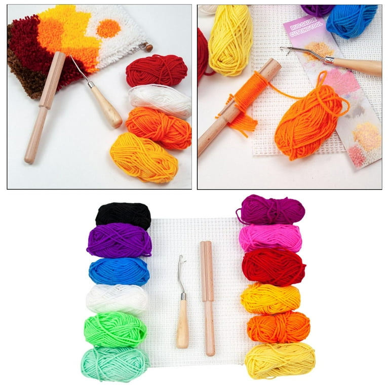 7 Pcs Yarn Bundles For Rug Making Section Embroidery Yarn DIY
