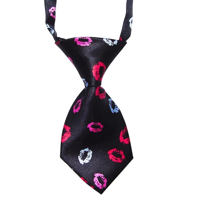 Nota De Poliéster Ajustable Portátil/Decoración Con Estampado De Labios Mascota Gato Perro Cachorro Corbata Accesorios Regalo seitruly PT001525-01
