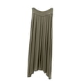 thumbnail image 2 of Vacation Outfits Long Skirts for Women Women's Solid Color Drawstring Elastic Waist Long Skirt Army Green Xxxl, 2 of 7