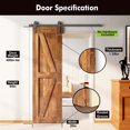 thumbnail image 3 of Homacer 5-in-1 Design 20'' W x 84'' H x 1-3/8'' D Solid Wood Barn Door, Finished and Unassembled, with Pre-drilled Holes for Easy Assemble and Pre-routed Groove, Interior Only (Early American), 3 of 7