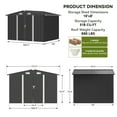 thumbnail image 4 of COMHOMA Outdoor Storage Shed 10 x 8 FT Shed with Lockable Door Steel Garden Shed with Air Vent,Gray, 4 of 9