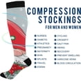 thumbnail image 4 of FREEAMG Cute Cartoon Gnome with Christmas Wreath Compression Socks for Women and Men, 1 Pair, 4 of 7