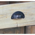thumbnail image 5 of Cottage Hutch Buffet Driftwood Brown Bookcase Cabinet Solid Wood Mahogany, 5 of 6