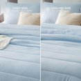 thumbnail image 3 of Juego de edredón Bedsure, tamaño queen, azul helado, reversible, 3 piezas, 3 of 7