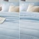 thumbnail image 3 of Juego de edredón Bedsure, tamaño queen, azul helado, reversible, 3 piezas, 3 of 7