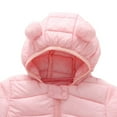 thumbnail image 5 of BULLPIANO Infant Baby Girls Boys Zipper Puffer Jacket Bodysuits Coat Outfit Winter Warm Hooded Romper Snowsuit Windproof Outwear 0-18M, 5 of 10