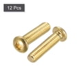 thumbnail image 3 of Unique Bargains M4x16mm Brass Machine Screws, Phillips Pan Head Fastener Bolts 12Pack, 3 of 5
