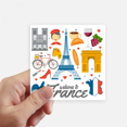 thumbnail image 1 of National Flag Architecture France Sticker Square Waterproof Stickers Wallpaper Car Decal, 1 of 1