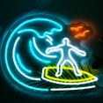 thumbnail image 5 of Y YUNHSOM Surfing Neon Sign, USB Power Dimmable LED Neon Sign for Wall Decor, Bedroom Bar Party Men Cave and Beach Decoration (15.7 * 12.5 inches), 5 of 10