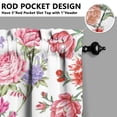 thumbnail image 5 of Kitchen Curtains and Valance Set 36 Inch Tier Pioneer Colorful Floral 3 Pieces Set Dining Room Small Curtain Drapes Cafe Curtains Valance for Home Decor Rod Pocket, 5 of 6