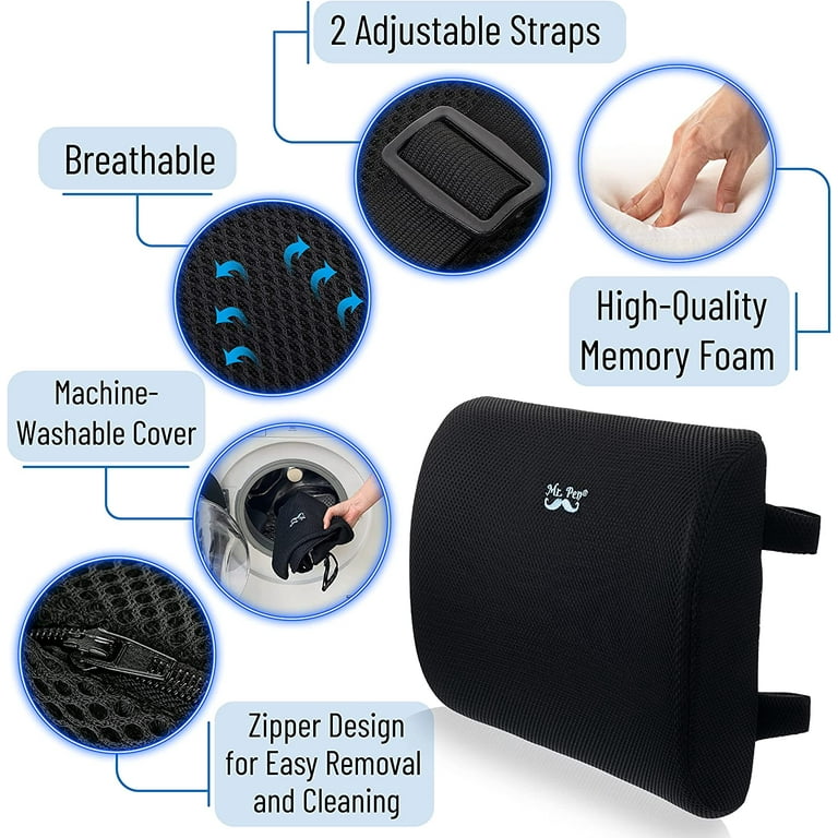 LOVEHOME Lumbar Support Pillow for Chair and Car, Back Support