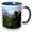 Blue/White, variant on 3drose, Image of St Kitts Oceanview Plantation and Homes, 11oz Two-tone Black Mug