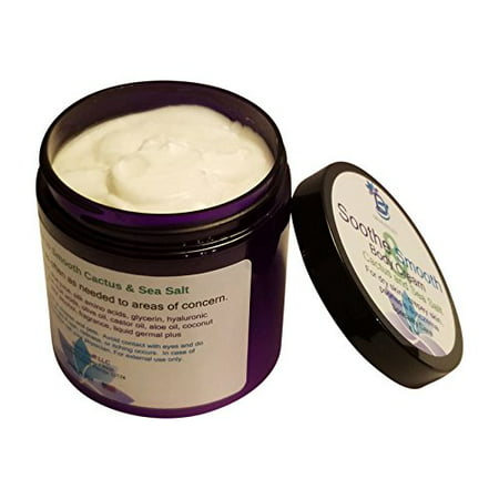 Soothe And Smooth, Extra Dry Skin, Crepey Skin, Eczema, Psoriasis and Damaged Skin Cream, Cactus and Sea Salt Scent, 8oz