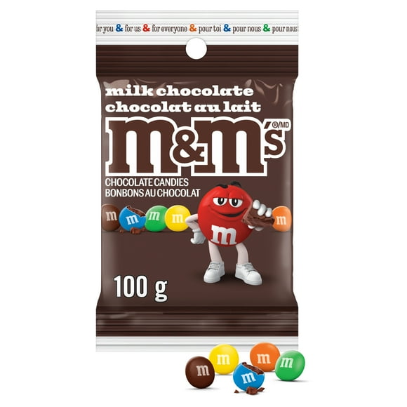 M&M’S, bonbons au chocolat au lait, format partage, 100 g 100g