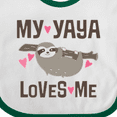 thumbnail image 4 of Inktastic My Yaya Loves Me Sloth Girls Baby Bib, 4 of 4