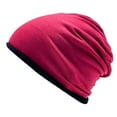 thumbnail image 2 of Tittly Winter Hats Beanie Unisex Beanie Winter Cuffed Soft Warm Hat For Men/Women Ski Watch Cap Skull Caps Hats for Women Hot Pink One Size, 2 of 4