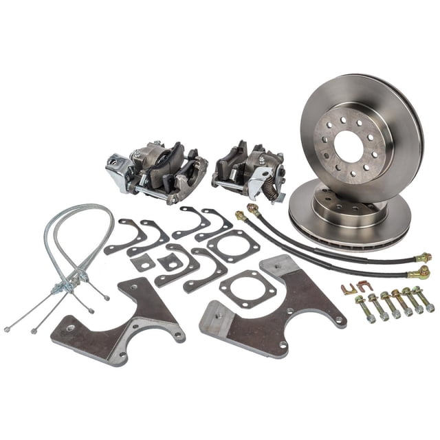 JEGS 630614 GM Rear Disc Brake Conversion Kit Standard Kit with E-Brake Includes