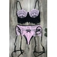 thumbnail image 2 of La Belle Fantastique Valentina 3 Piece Lace lingerie Set | Sexy lingerie Set |Bride gift | Lace lingerie set | Black lingerie set | Sheer lingerie set, 2 of 4