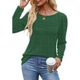 thumbnail image 3 of Womens Fall Long Sleeve Tunic Tops Basic Pullover Dressy Casual Shirts Fashion Pleated Business Blouses, 3 of 5