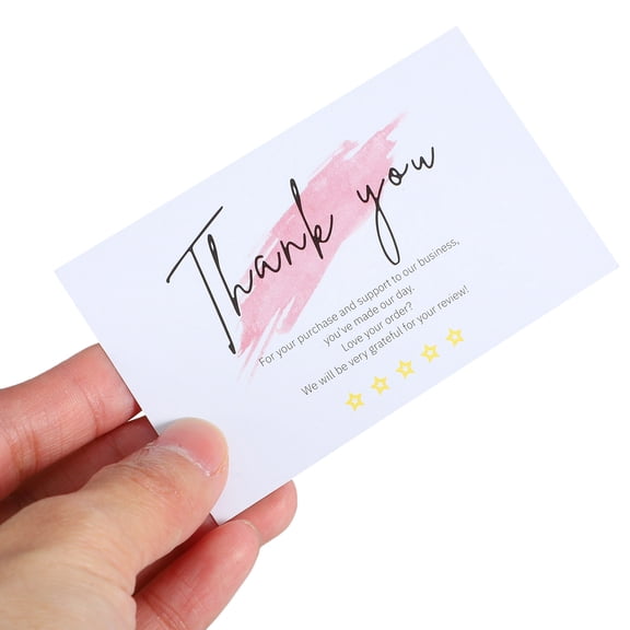 Toyvian 60 Count Multi Colored Thank You Cards for Small Business Decor Paper Postcards Chic Design
