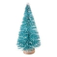 thumbnail image 2 of DAMAI Blue Mini Sisal Snow Frost Christmas Trees Bottle Brush, Miniature Trees Plastic Tabletop Trees Ornaments for Christmas Room Decor Home Table Top Decoration and Crafts, 2 of 7