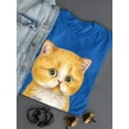 thumbnail image 3 of Staring Kitten T-Shirt Women -Kayomi Harai Designs, Female Medium, 3 of 4