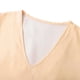 thumbnail image 5 of MHFRRA Camiseta Holgada de Manga Larga con Cuello En V Informal de Color Liso Beige, 5 of 7