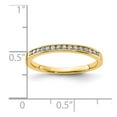 thumbnail image 3 of Primal Gold 10K Yellow Gold Polished Cubic Zirconia Wedding Band, 3 of 5