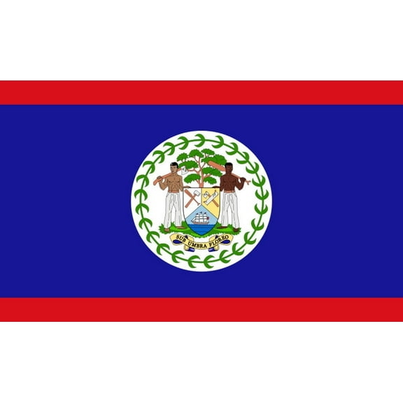 Belize Flag Decal Sticker - 6 inches wide