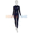 thumbnail image 3 of Nuevo traje de superhéroe Zentai de licra de los Cuatro Fantásticos con cremallera frontal para adultos y niños, disfraz de mujer invisible azul marino para cosplay, 3 of 4