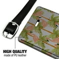 thumbnail image 3 of Flamingos and Palm Trees Rectangle Leather Luggage Card Suitcase Carry-On ID Tag, 3 of 8
