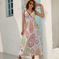 thumbnail image 2 of Pastel Paisley Floral White Background Pattern Sleeveless Dress Woman Fashion Long Dresses Women's Summer Suit Dress 2025, 2 of 7