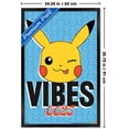 thumbnail image 3 of Pokémon - Pikachu Winking Mood Wall Poster, 22.375" x 34" Framed, 3 of 5