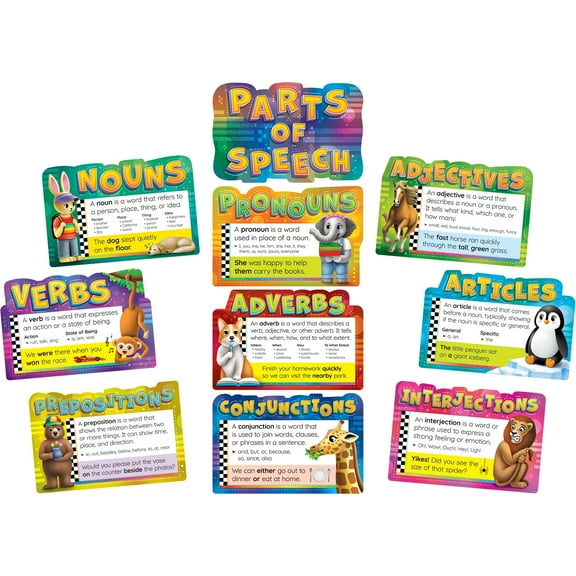 Teacher Created Resources Parts of Speech Bulletin Board Set, 10 Pieces