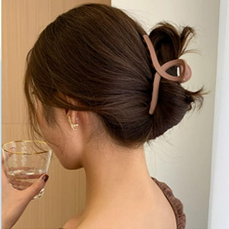 Hair Claw Clips Cross Hair Clip Large Hair Claw Clip for Women Girls Thin Thick Fine Hair brown