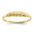 thumbnail image 1 of 14K Yellow Gold Diamond-cut Textured Ridged Dome Ring, 1 of 2