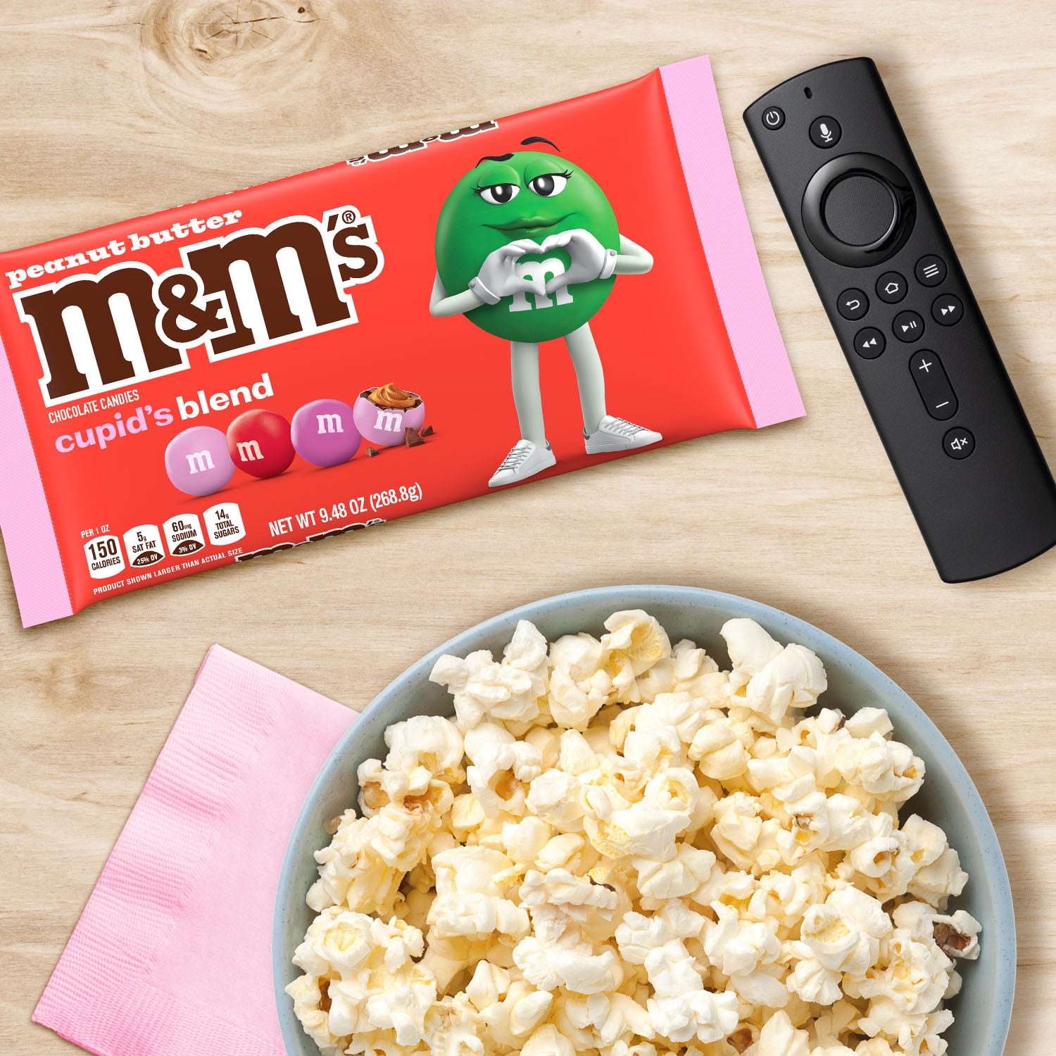 (2 pack) M&M'S Peanut Butter Milk Chocolate Cupid's Blend  Valentine's Day Candy - 9.48 oz Bag