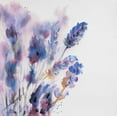thumbnail image 2 of Atelier B Art Studio 15x15 White Modern Wood Framed Museum Art Print Titled - Watercolor Lavender Flowers with Blur Effect, 2 of 4