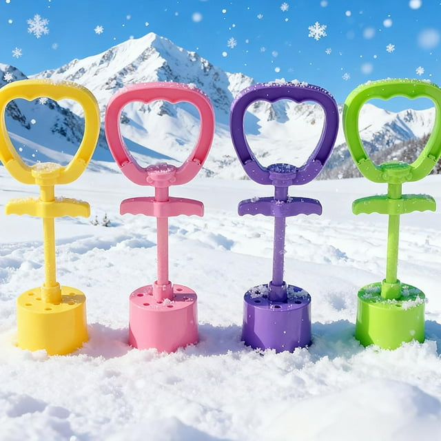 Yunuuuoa Snowball Maker Clip Tool for Winter Outdoor Play, Hand-Powered Snowball Maker for Snowball Fights, Sand Digging, Beach and Backyard Fun, Simulated Ball Maker for Snow and Sand Activities