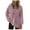Pink, variant on Kaprioy Womens Plus Size Hoodies Waffle Knit Long Sleeve Drawstring Button V Neck Casual Pullover Sweatshirt Essentials Hoodie Tops Dark Gray, XL