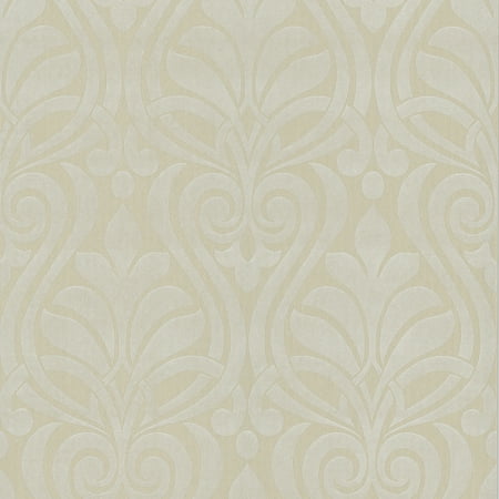 UPC 091212545496 product image for Kenneth James Amiya Brass New Damask Wallpaper | upcitemdb.com