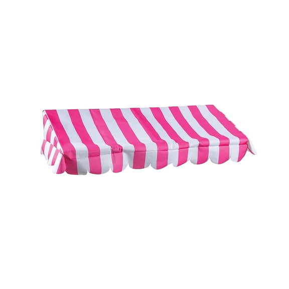 Pink & White Striped Tabletop Tent Awning