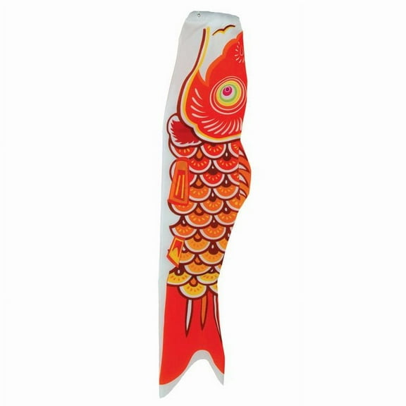 In the Breeze 4778 — Koi Fish Windsock, 24-Inch, Orange/Yellow — Colorful Koinobori Decoration