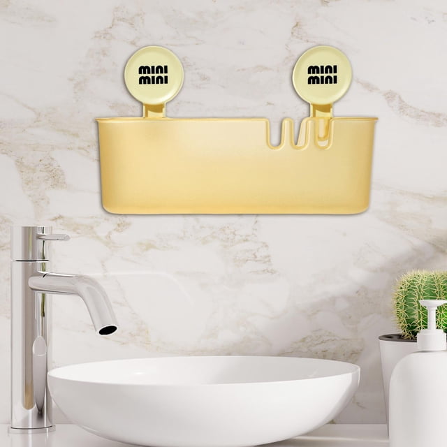 Carrito de ducha con ventosa, estante flotante para ducha, estante de almacenamiento de baño con ventosa fuerte extraíble, organizador de ducha para 28cm BLESIY carrito de ducha con succión