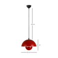 thumbnail image 2 of Ilios Innova | Lámpara Colgante Redonda Roja Estilo Panton para Sala y Comedor, Moderna de Techo con Luz LED Cálida, Altura Ajustable y Aluminio Resistente., 2 of 9