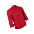 thumbnail image 1 of ziyahi Chef Jacket Coat Uniform Long Sleeve Hotel Kitchen Cook Apparel XL Red, 1 of 9