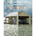 thumbnail image 7 of 12 x 20FT Heavy Duty Carport with Roll-Up Windows, Portable Garage with Removable Sidewalls & Doors, Portable Car Tent Garage with All-Season Tarp, 7 of 7