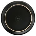thumbnail image 5 of Elama Paul 6 Piece Stoneware Dinner Plate Set in Matt Black with Gold Rim, 5 of 6