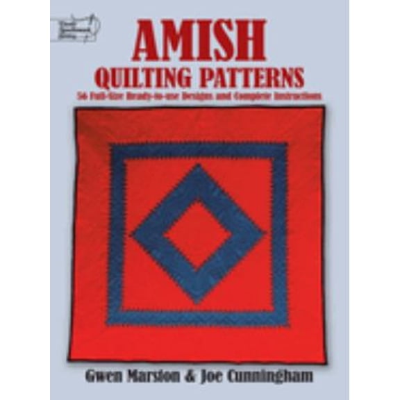 Pre-Owned Dover Crafts: Quilting Amish Quilting Patterns: 56 Full-Size Ready-To-Use Designs and Complete Instructions, (Paperback)